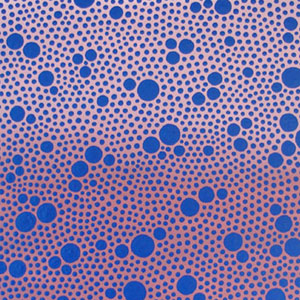 Dark Blue Dots On Tan Dots Painting
