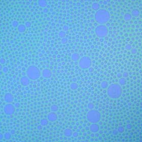 Blue on Green Dots Painting