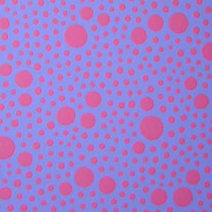 Pink On Blue Dots Painting