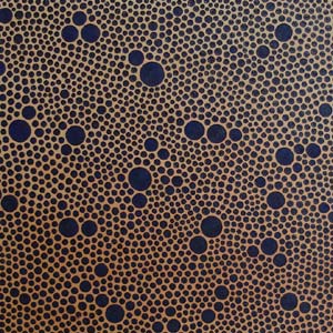 Dark Blue Dots On Tan Dots Painting