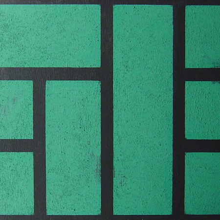 Green Rectangles Wall Art