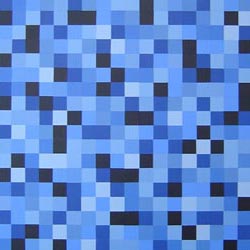 Blue and Black Squares Painting