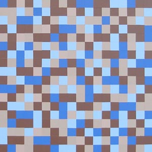Blue And Brown Squares Painting