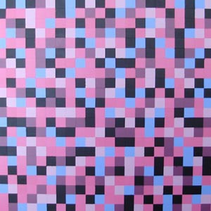 Pink and Blue Squares Painting