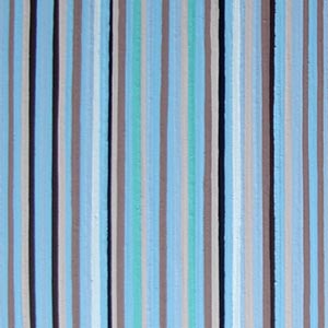 Aqua and Chocolate Striped Painting