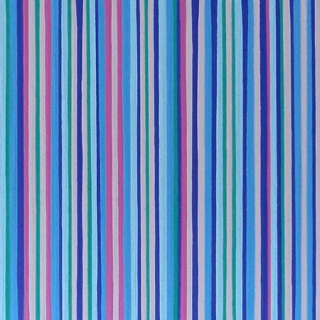 Blue And Pink Stripes Wall Art
