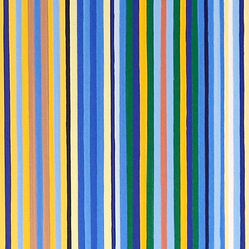 Blue And Yellow Stripes Painting