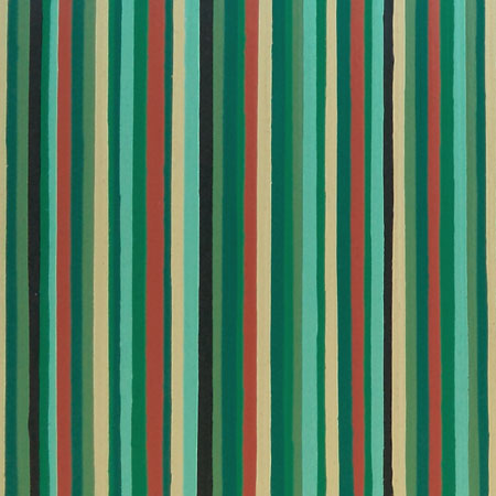 Green And Orange Stripes Wall Art