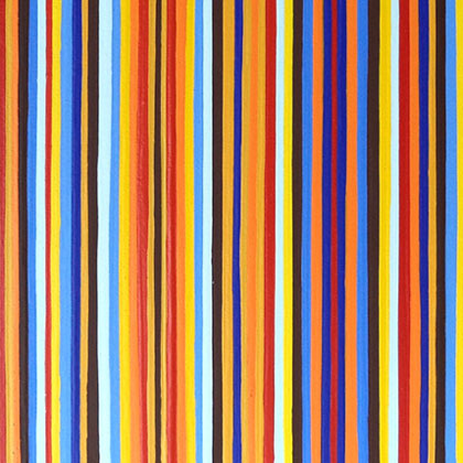 Orange And Blue Stripes Painting