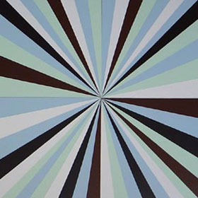Huge Aqua and Brown Pinwheel Painting