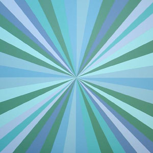 Blue and Green Pinwheel Painting