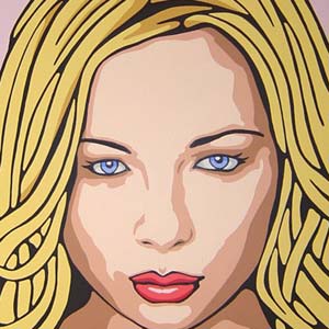 Original Blonde Pop Portrait Painting