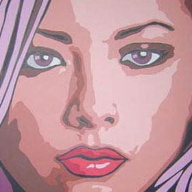 Huge Original Pop Art Portrait Painting