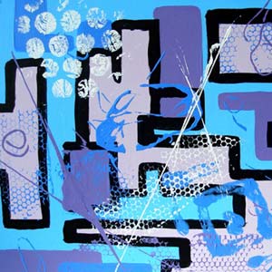 Blue and Purple Abstract Giclee