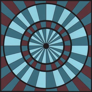 Double Aqua Geometric Pinwheel