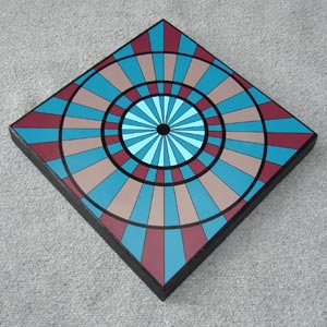 Double Brown Mounted Geometric Pinwheel