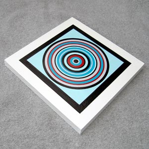 Mounted Aqua Circles Print