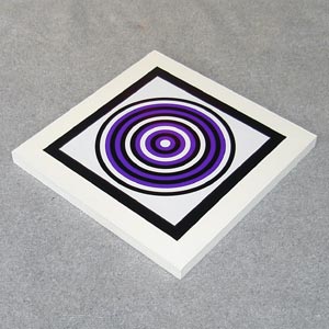 Mounted Purple Circles Print