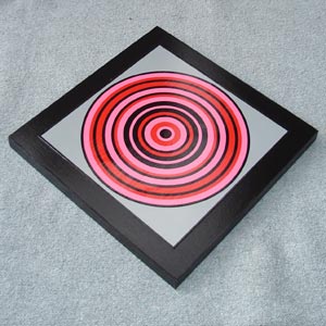 Mounted Red Circles Print