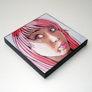 Pink Pucker Mounted Portrait Print