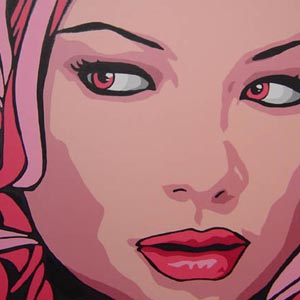 Red and Pink Portrait Giclee